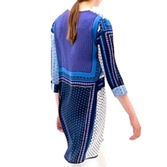 Zara Blue Morocco Scarf Print Tunic Dress | S - Picture 3 of 9